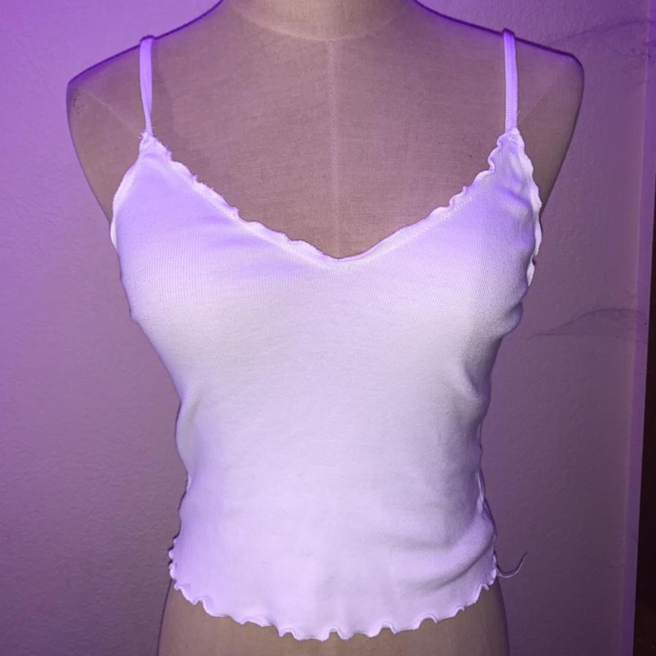 Brandy Melville Women S White Crop Top Depop