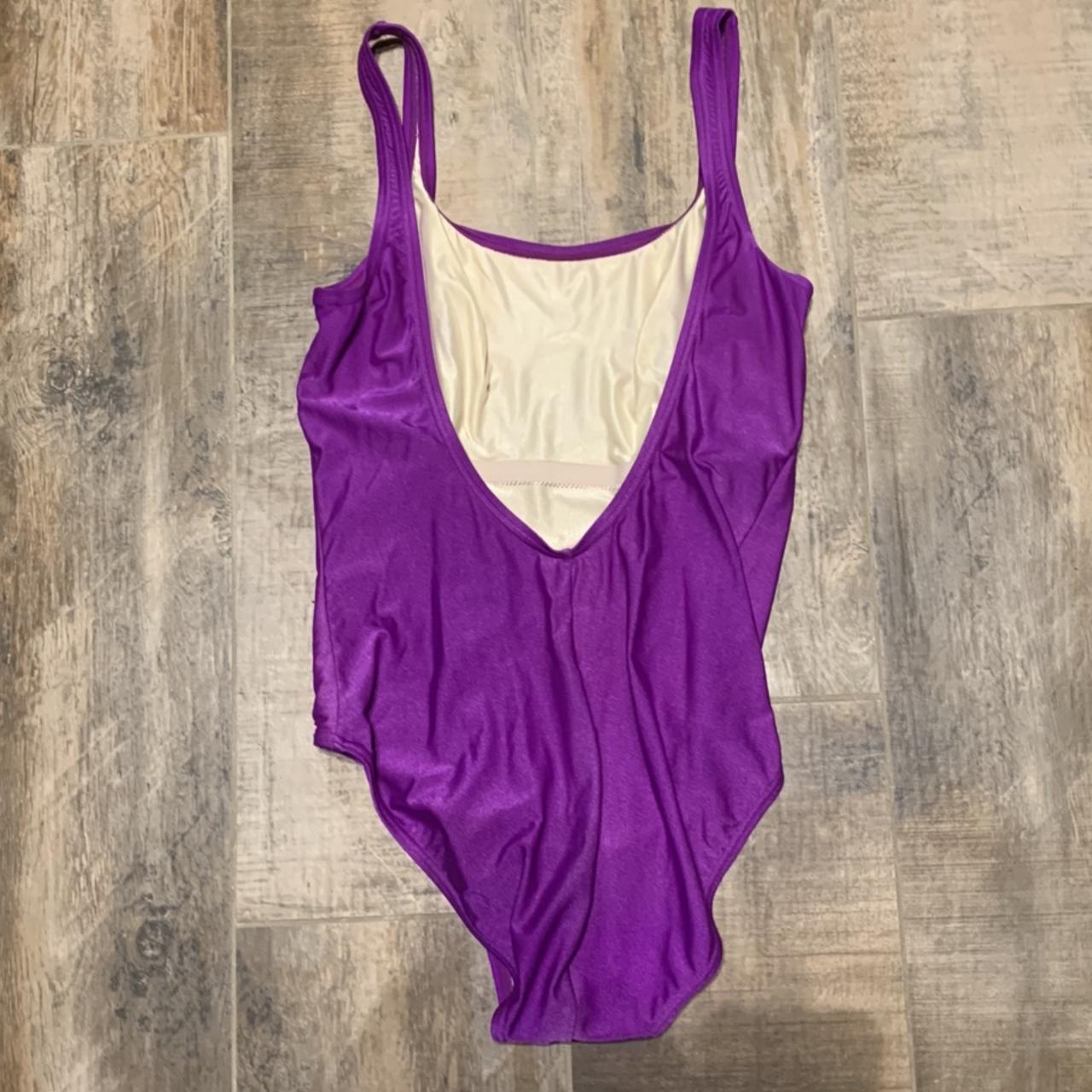 Speedo purple one piece swimming suit No size... - Depop