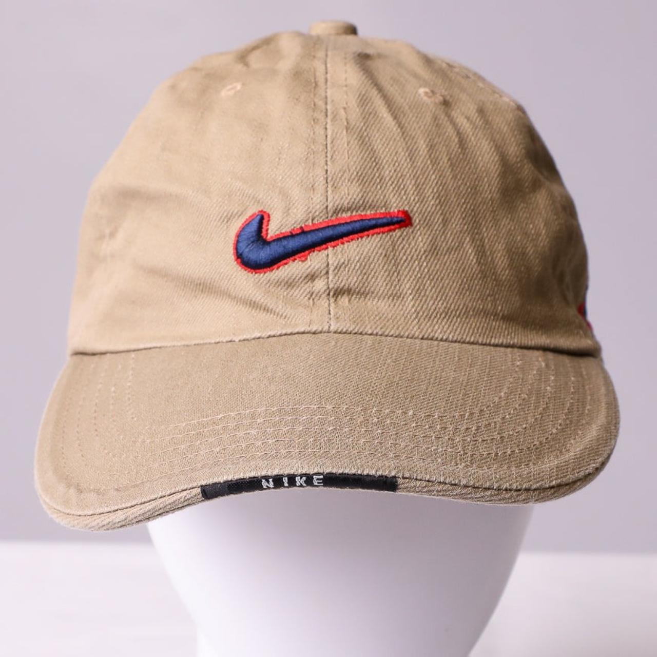 Vintage Nike Cap in Cream• Estimate Size -... - Depop