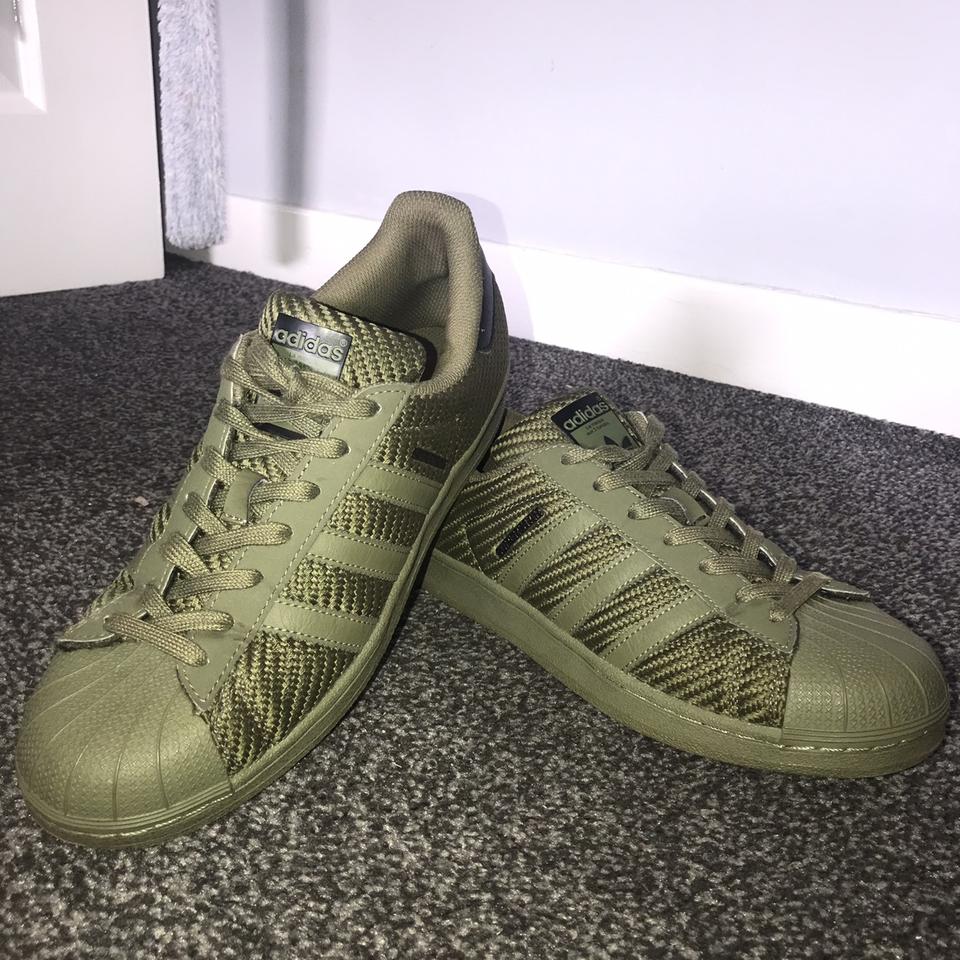 olive green adidas shell toes