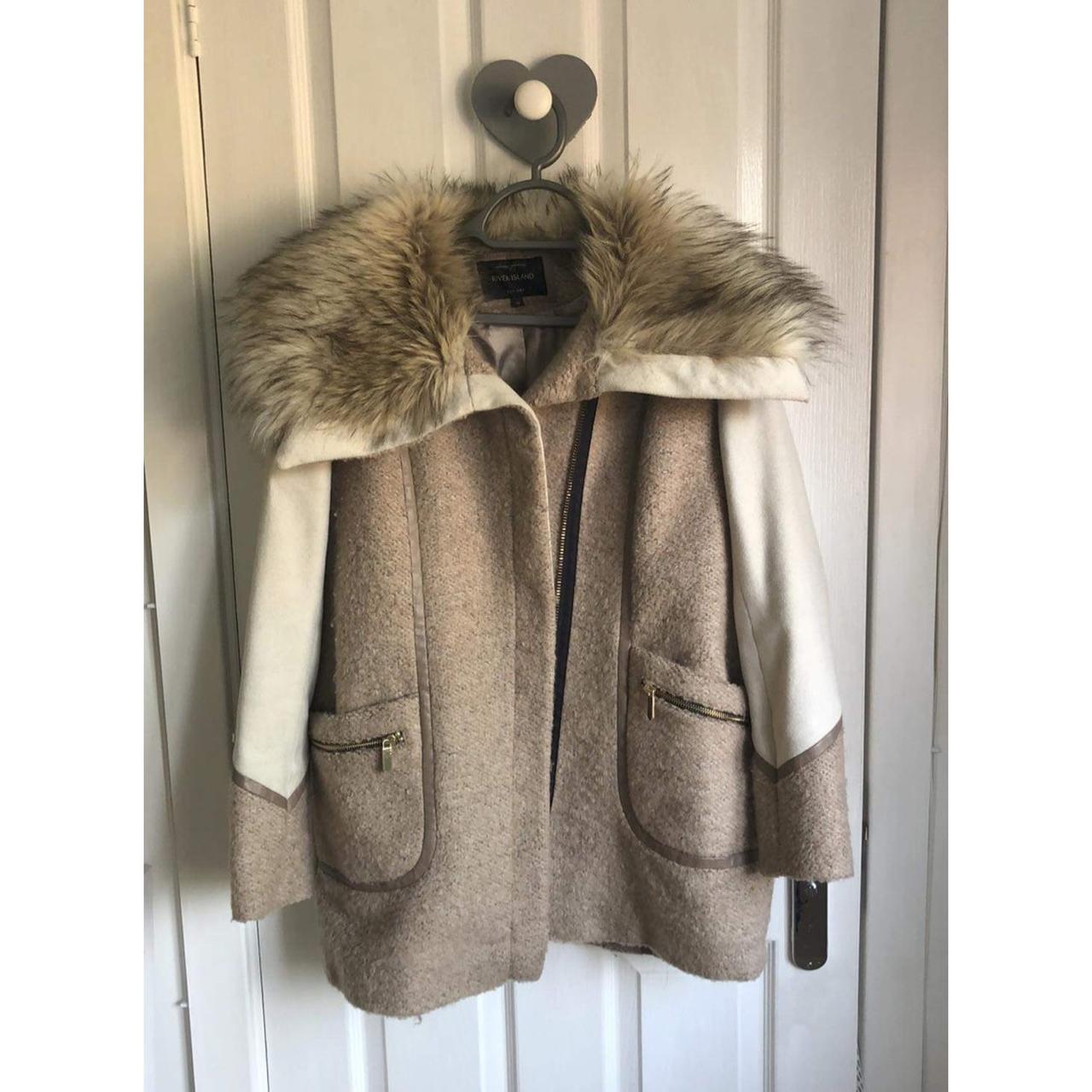 River island clearance fluffy coat