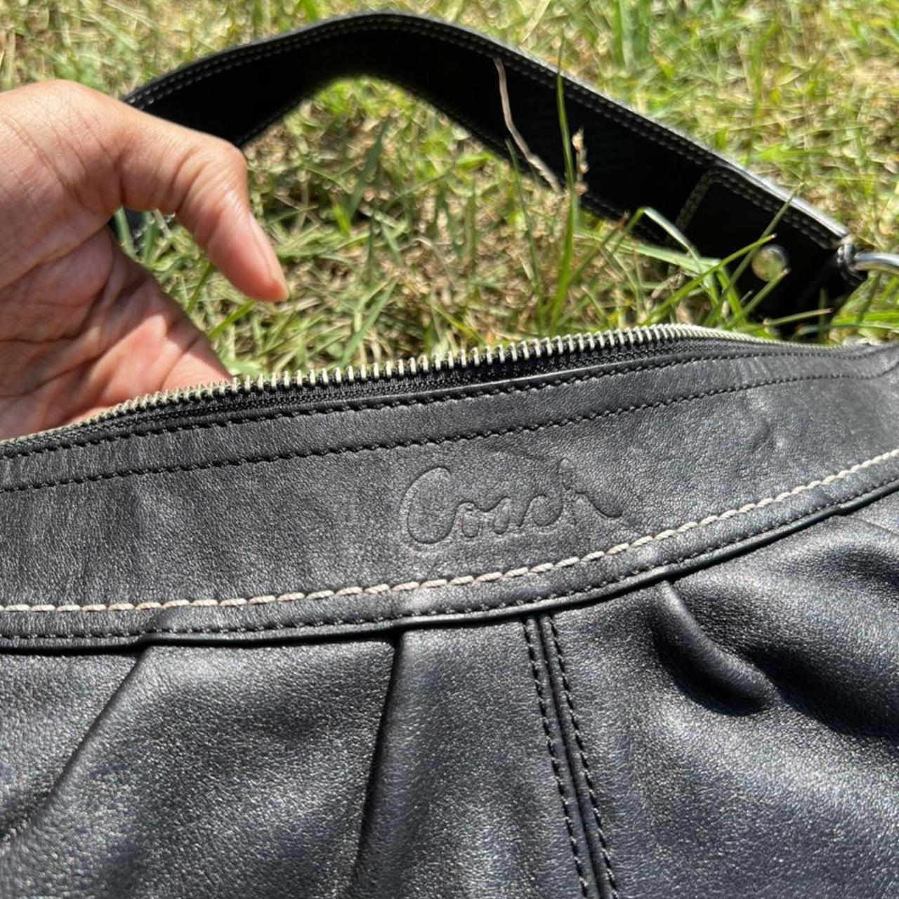 Coach bag signature medium size black and grey 11X6 w dust bag Clean & Nice  | eBay