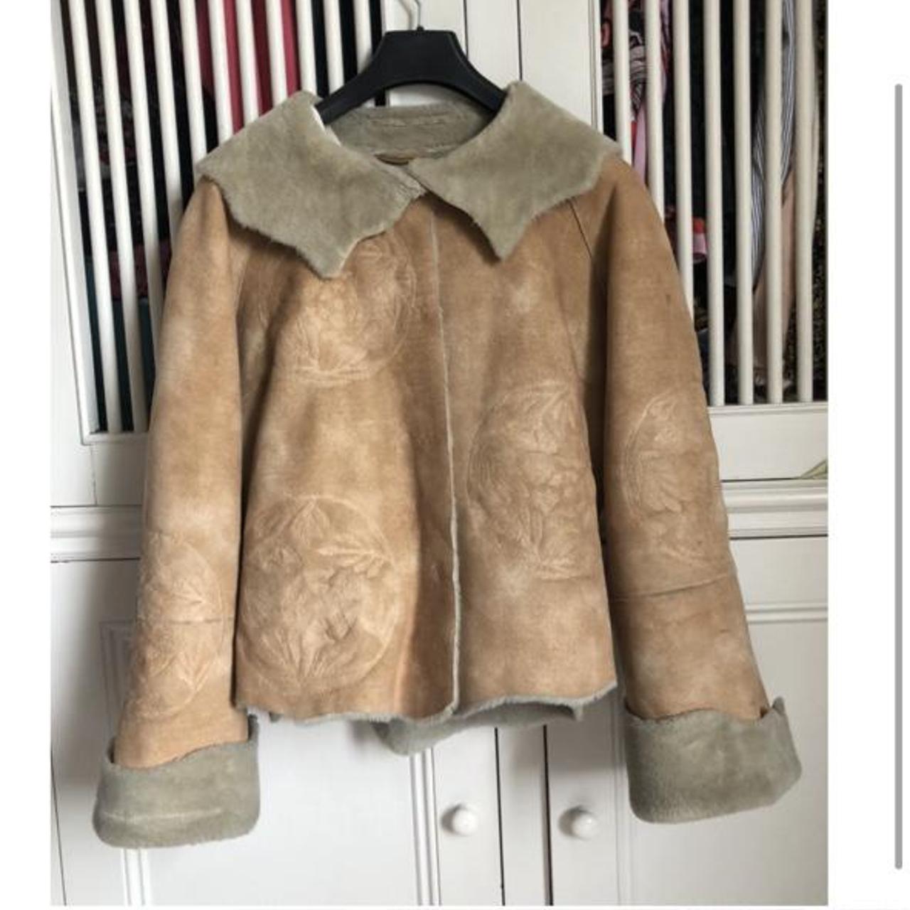 70s suede fur jacket