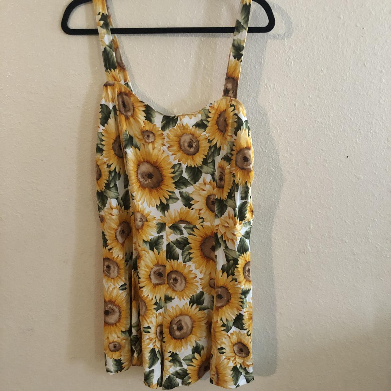 Sunflower romper. Super cute and fun and flirty. I... - Depop