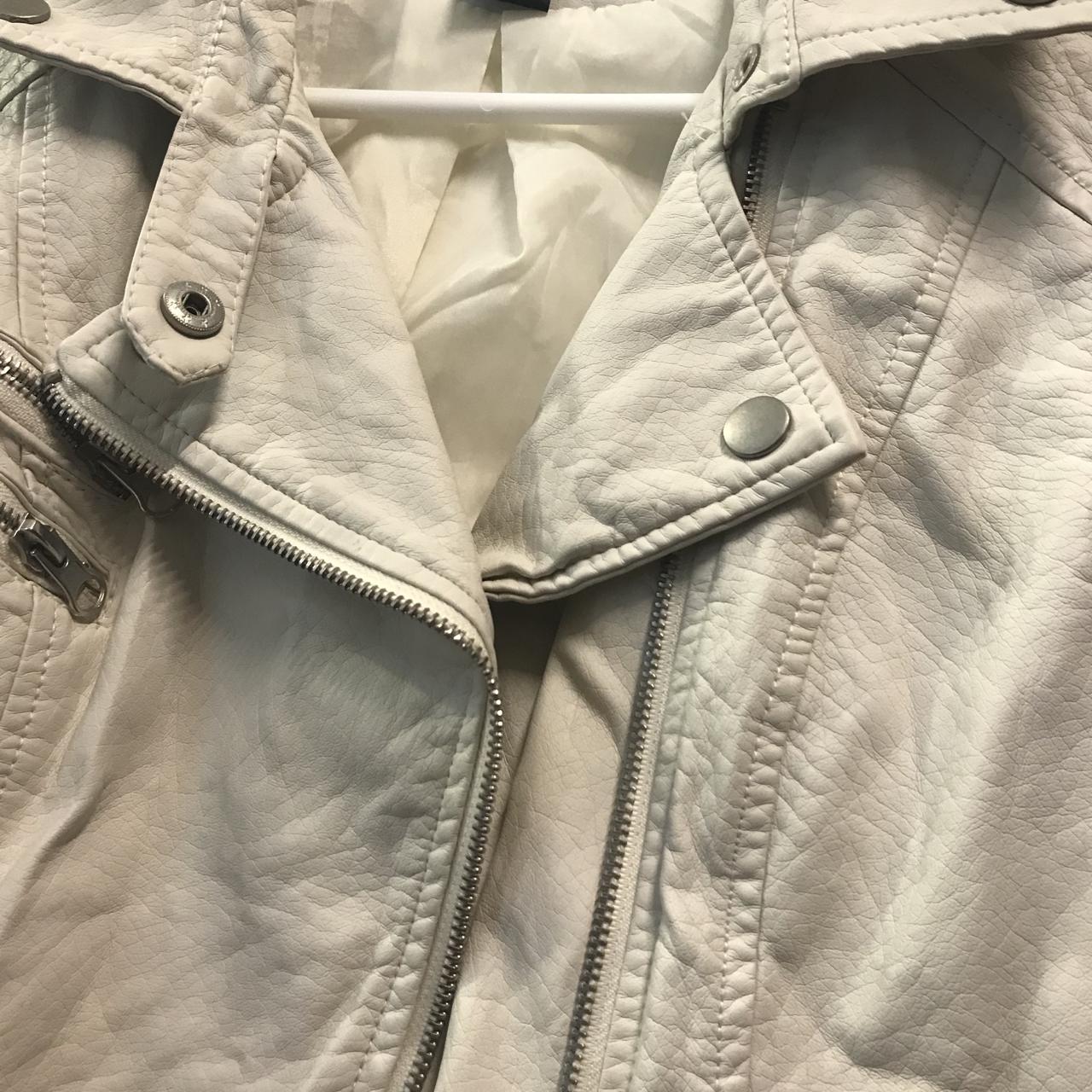 faux leather vest with cut off - Depop