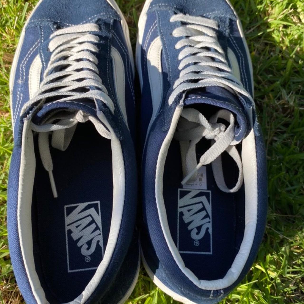 Vans Style 36 navy blue/ dress blue. Coolest 70’s... Depop