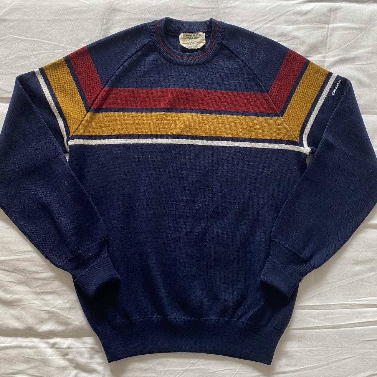 Vintage Pierre Sangan Jumper. Crewneck, beautiful... - Depop