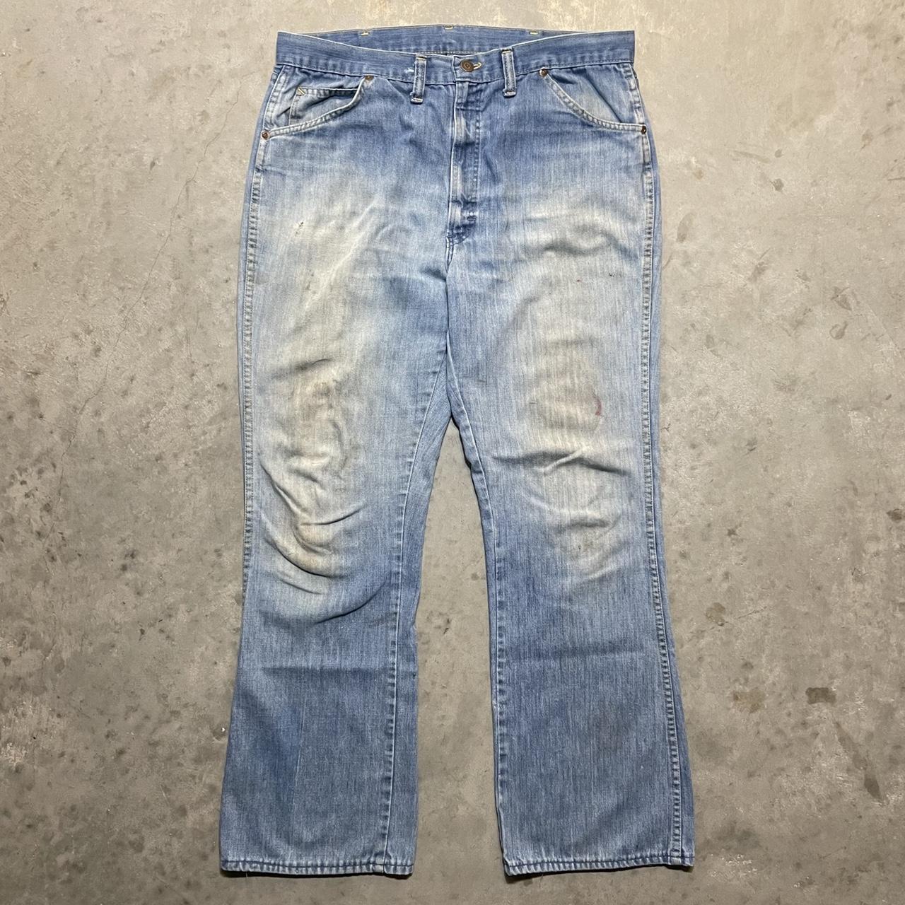 Men's Blue and Grey Jeans | Depop