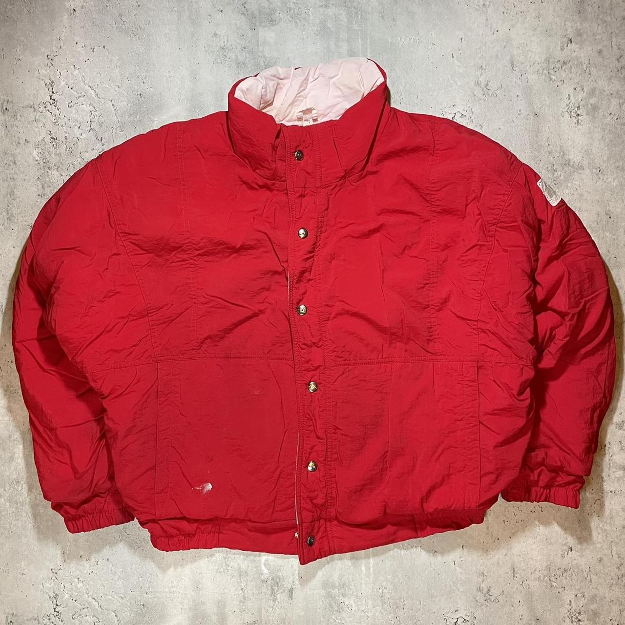 Vintage Quiksilver Jacket 80s Reversible Red Puffer... - Depop