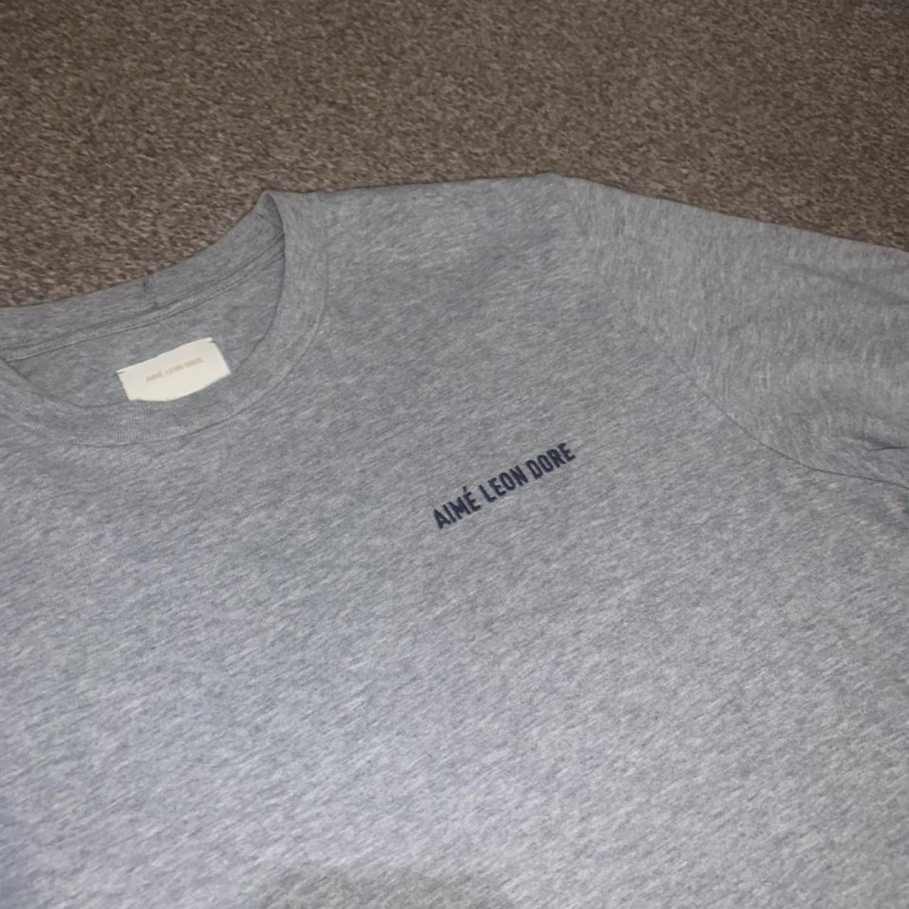 Aime Leon Dore T shirt grey - worn twice since 2019,... - Depop