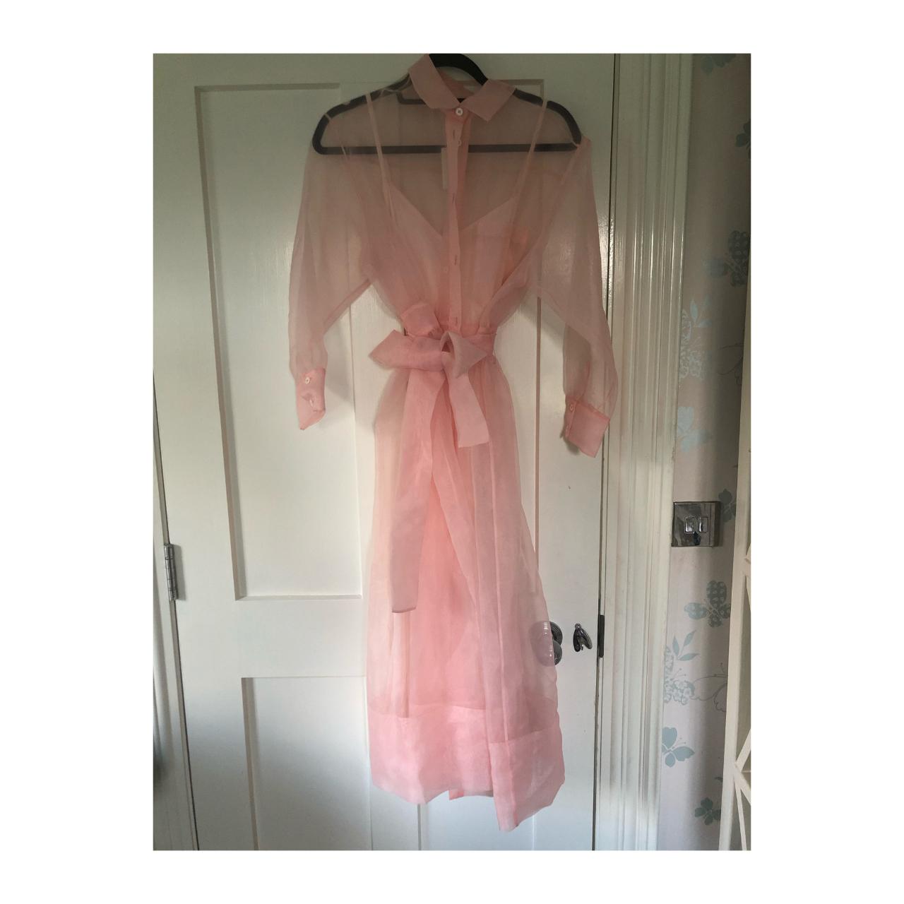 Maje revani organza shirt dress best sale