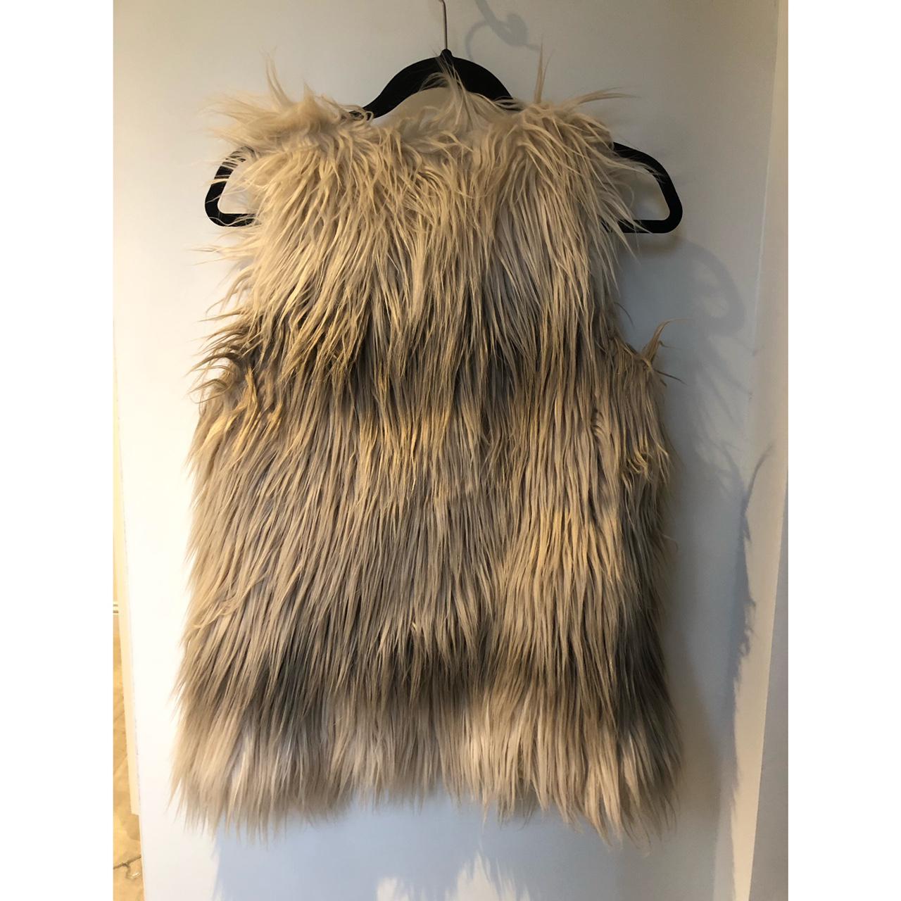 Miss Selfridge faux fur gilet, size small Depop