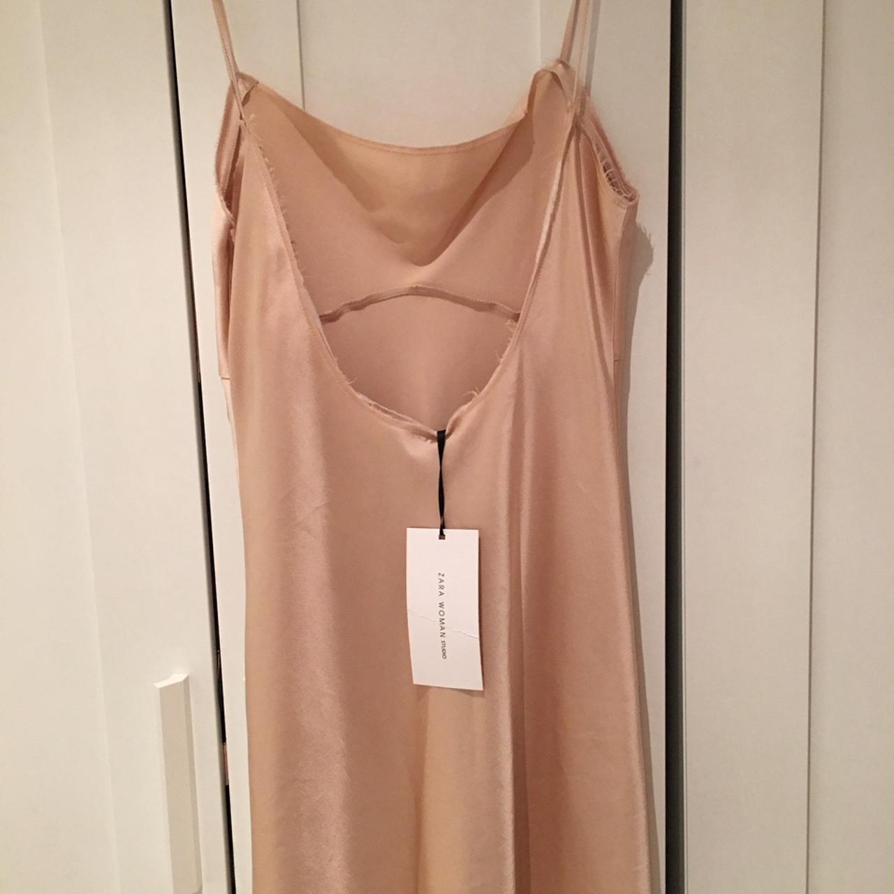 ⭐️ ZARA Studio blush pink slip dress, perfect on its... Depop