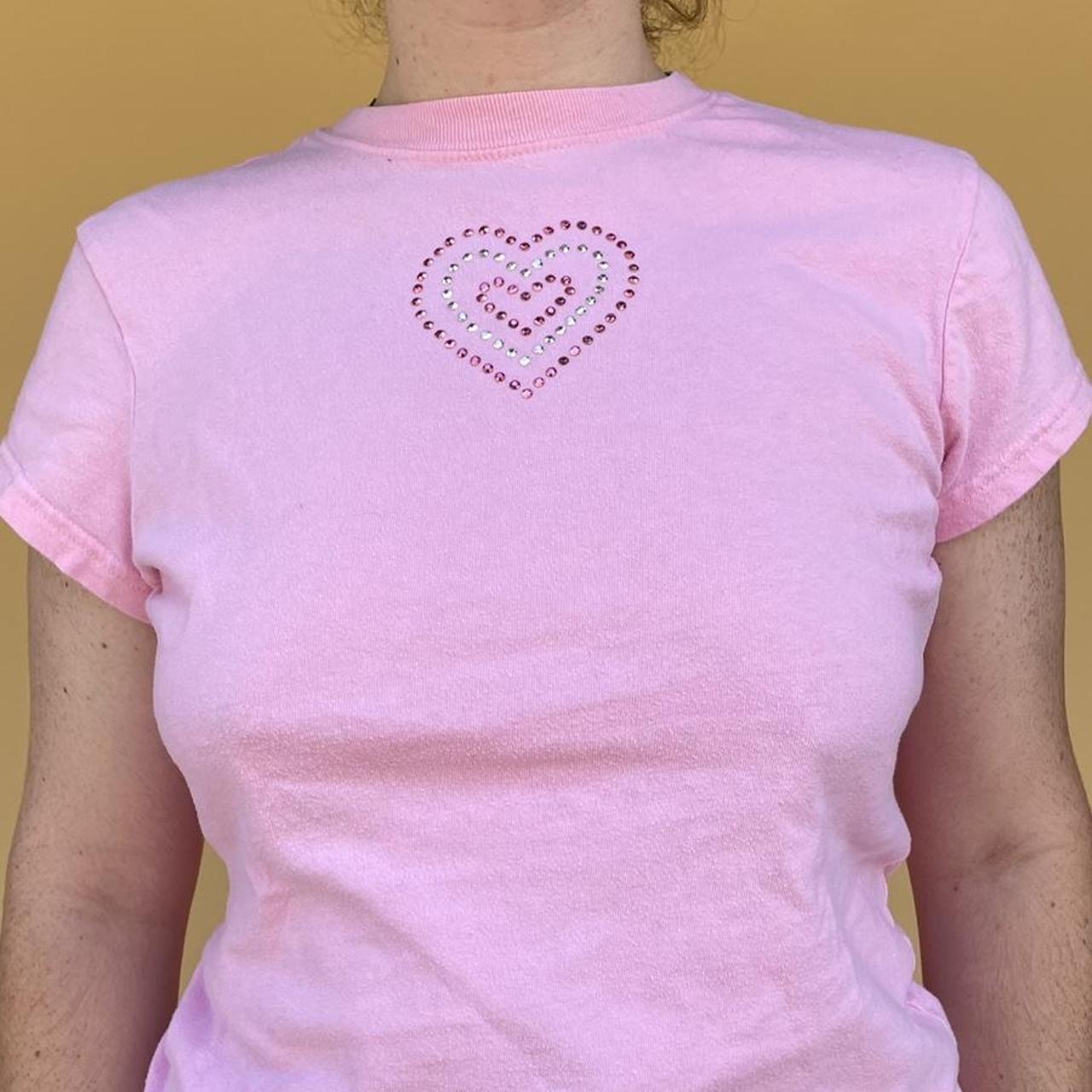 💗💖Sweetheart pink baby tee💖💘 Brand: Love Sweet Love... - Depop