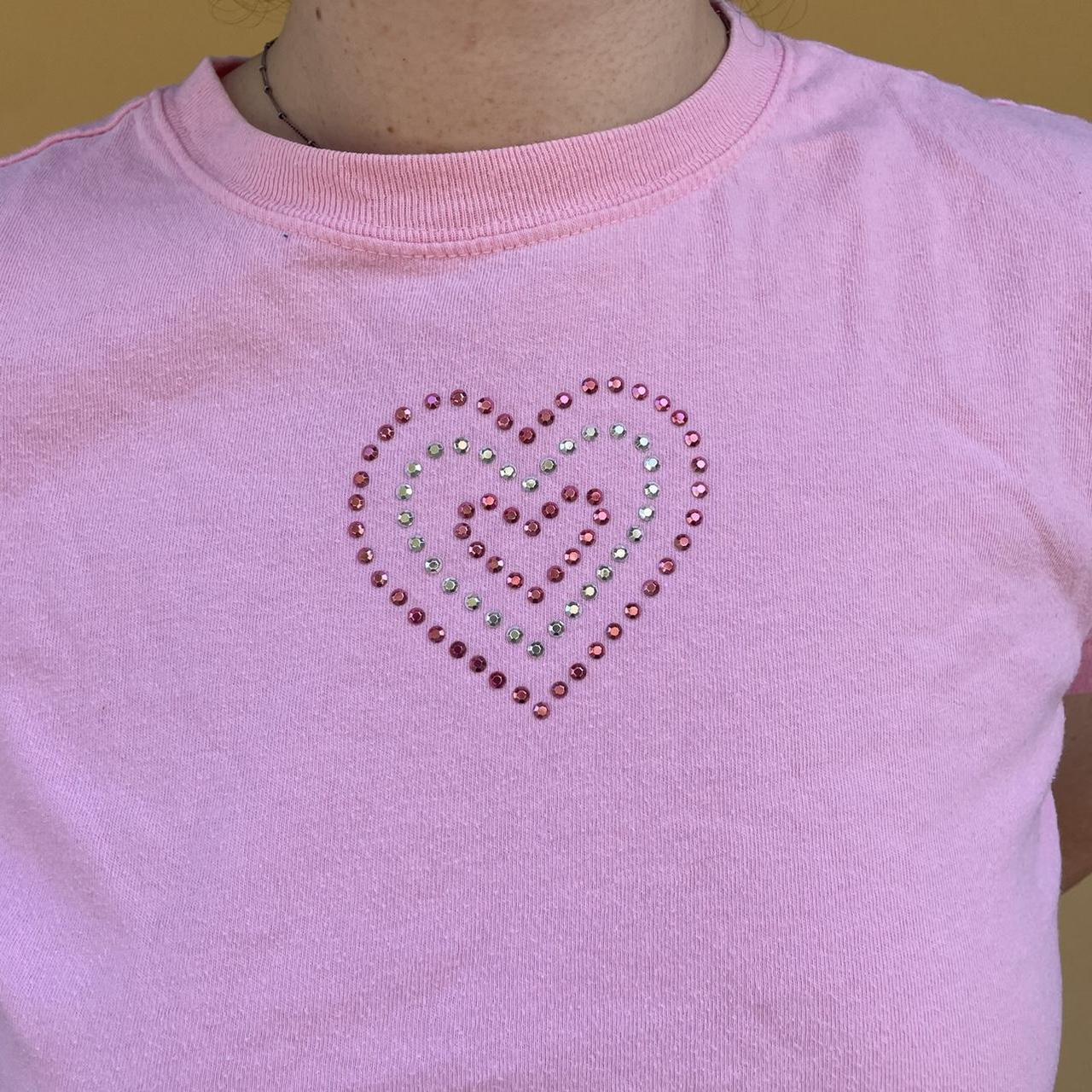 💗💖Sweetheart pink baby tee💖💘 Brand: Love Sweet Love... - Depop