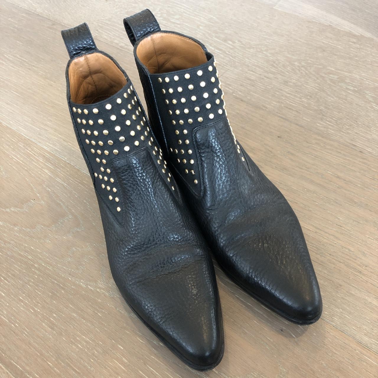 Chloe black studded leather Chelsea ankle boots.... - Depop