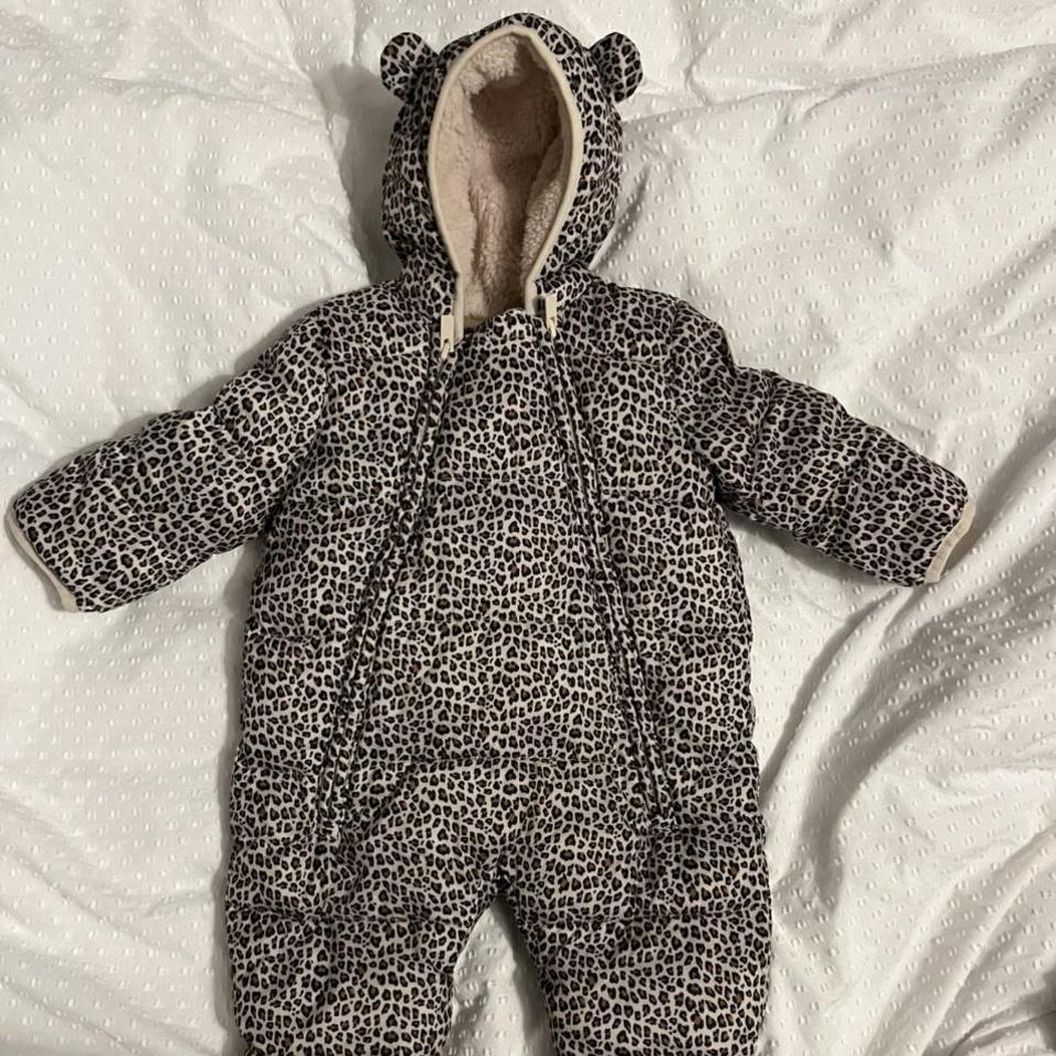 Leopard print baby on sale snowsuit