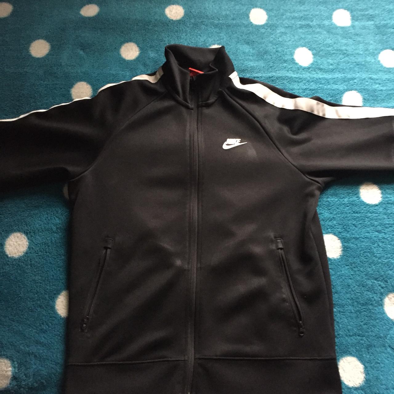 Nike tribute poly track jacket in black online