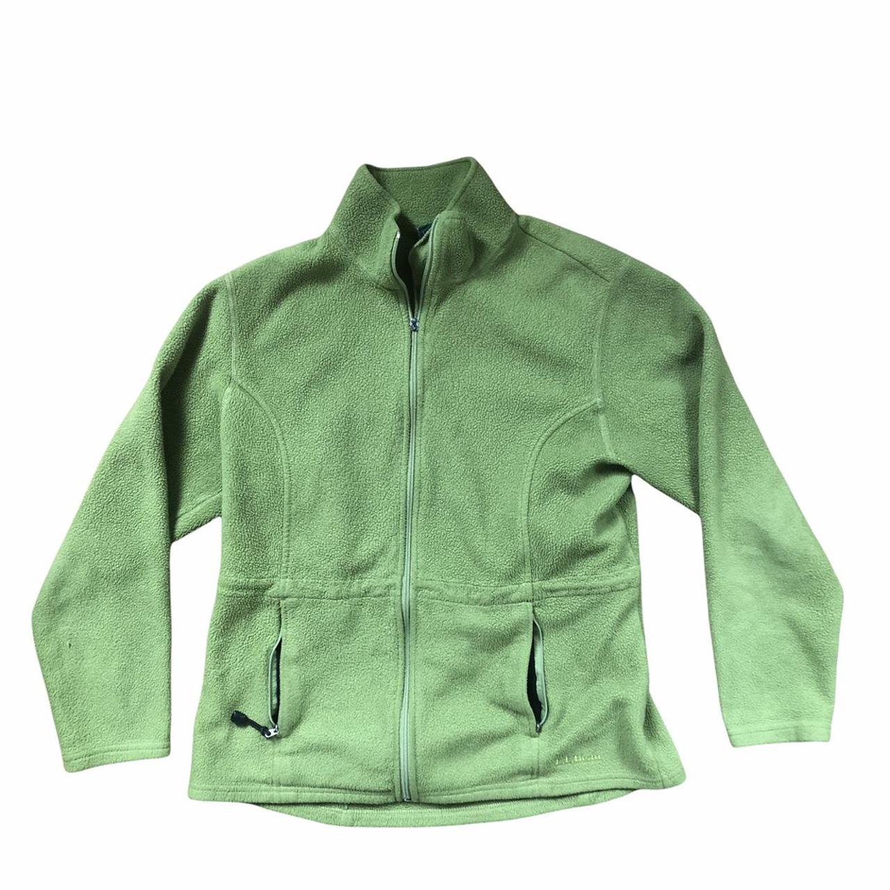 Womens LL Bean Fleece full zip Green fleece,... Depop