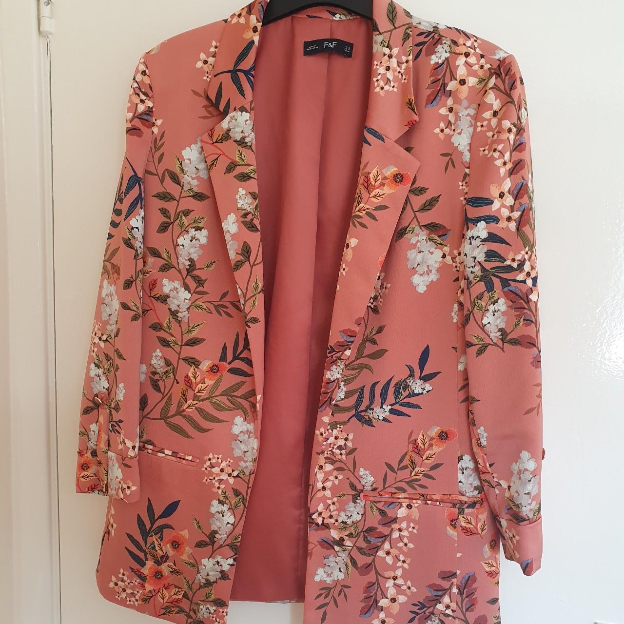 Tesco f and f orange floral blazer Only