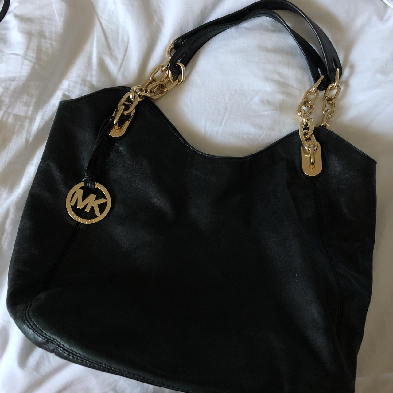 Black mk purse with best sale gold chain