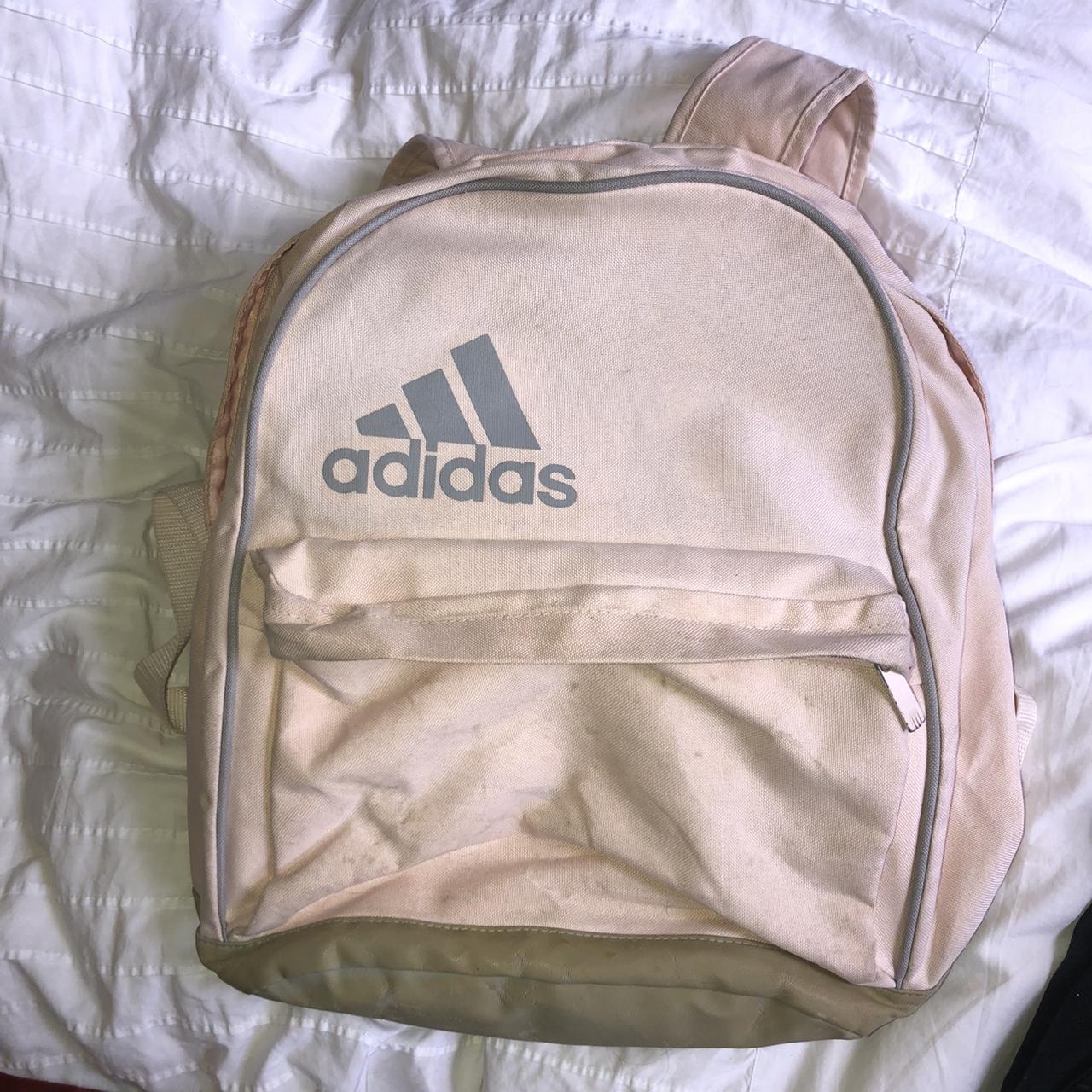 y2k 2000s baby pink adidas bag backpack, pretty worn...