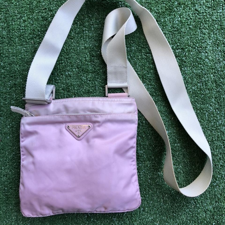 Prada nylon tessuto crossbody mini bag Fuxia with - Depop