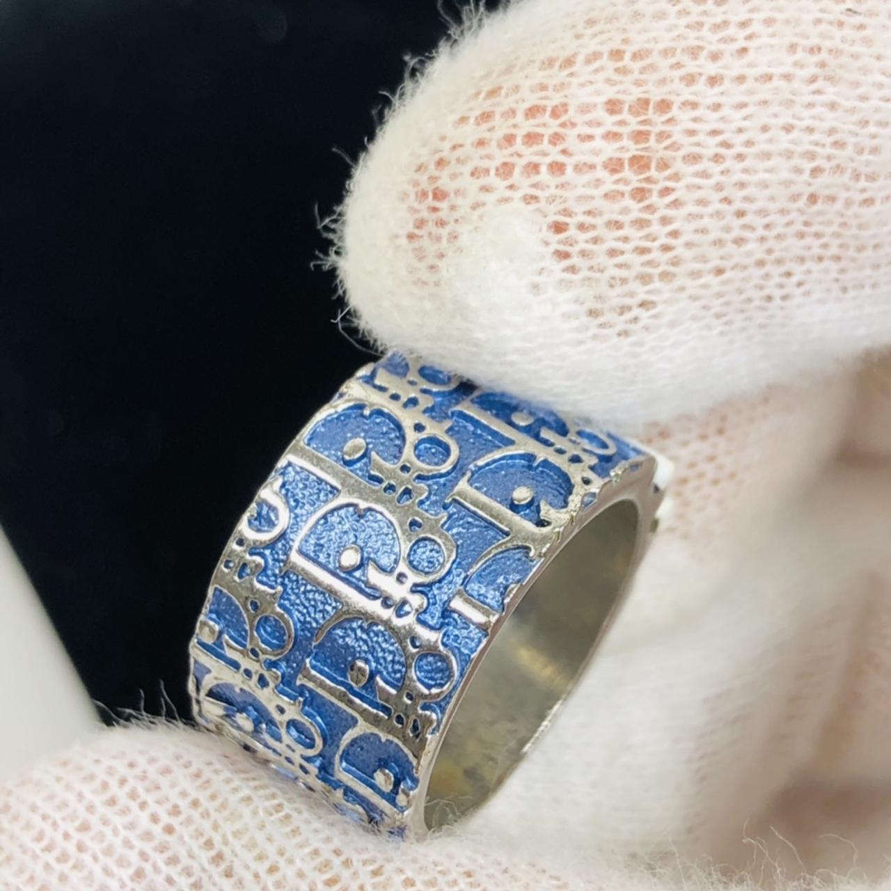 Dior blue trotter 2 ring size 5 Silver | Depop