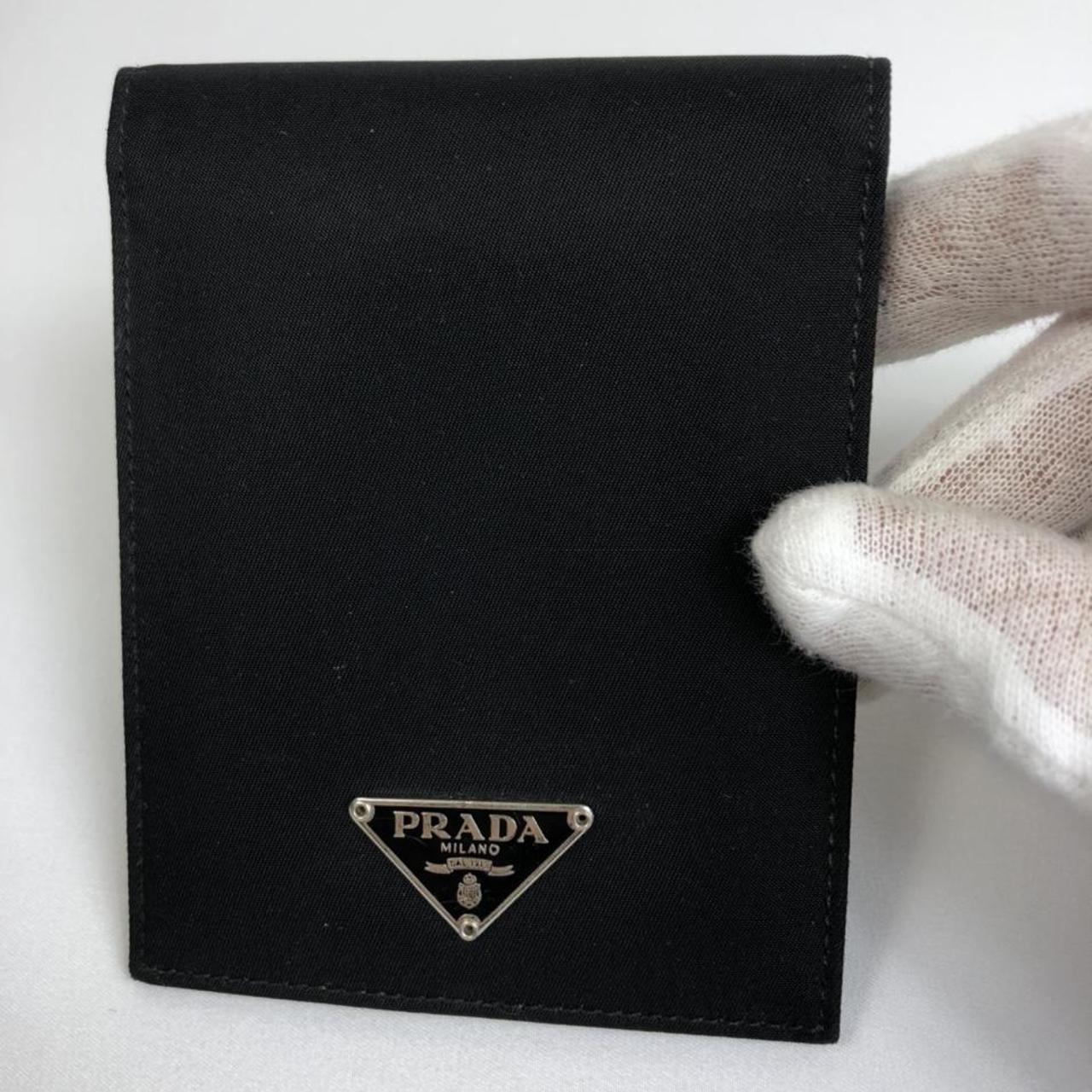 Used prada leather cardholder