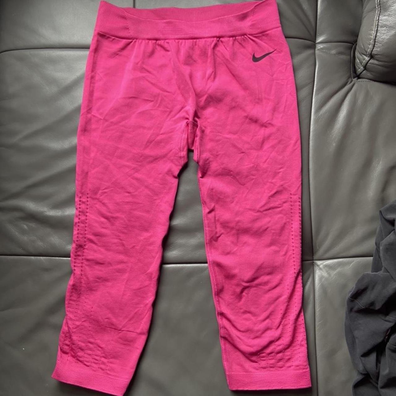 Pink Nike pro leggings Size small 8-10 #nike... - Depop