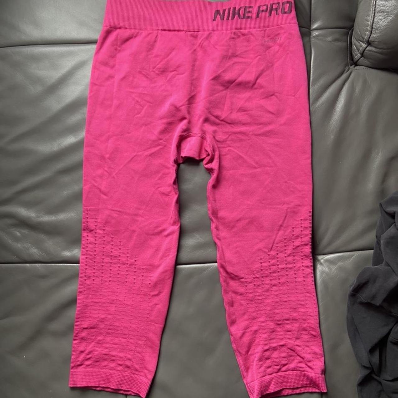 Pink Nike pro leggings , Size small 8-10, #nike
