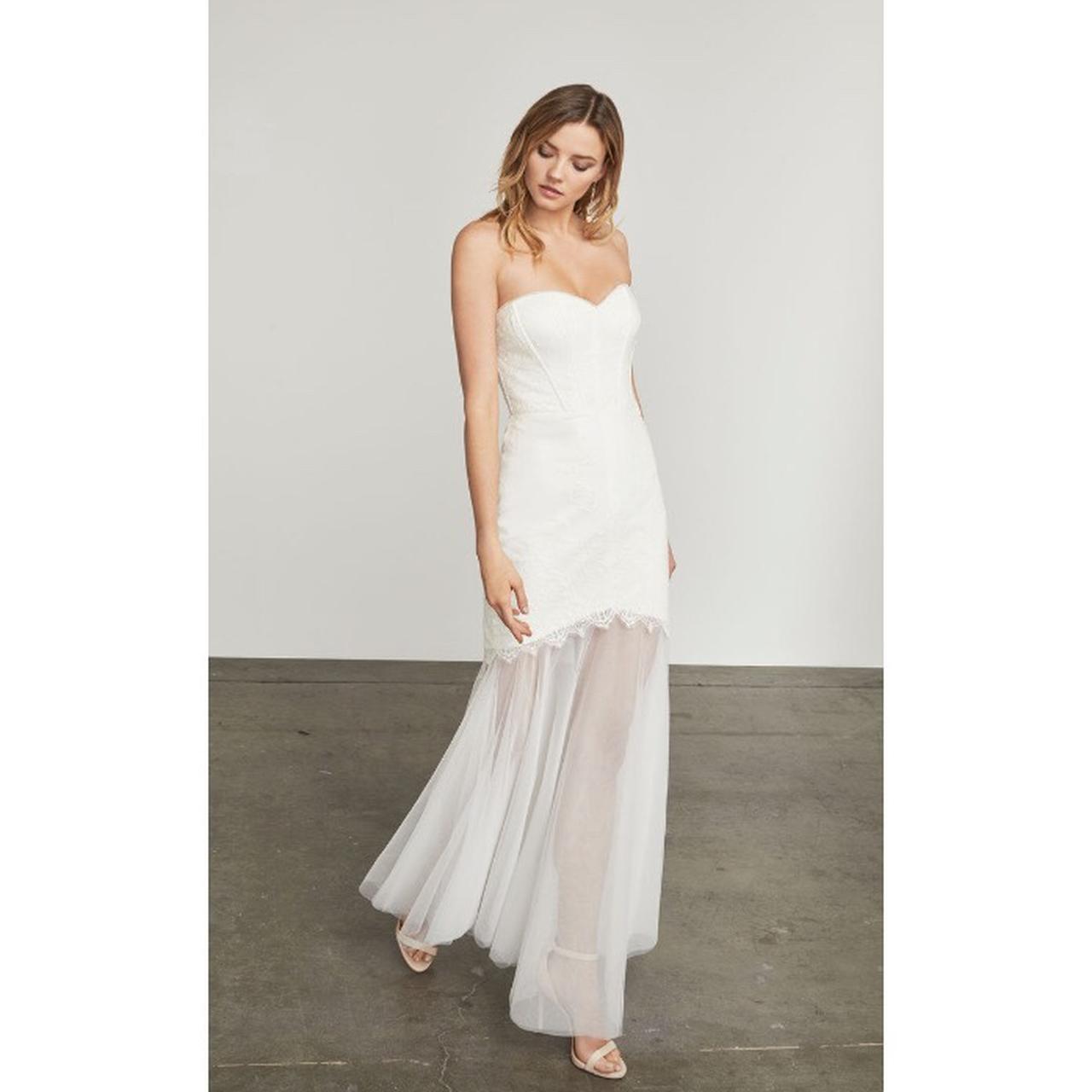 Bcbg strapless gown best sale