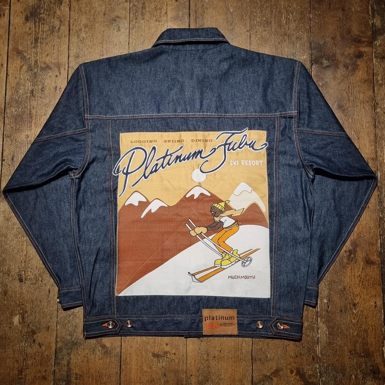 Platinum Fubu Mushmouth Ski Resort Denim Jacket. Depop