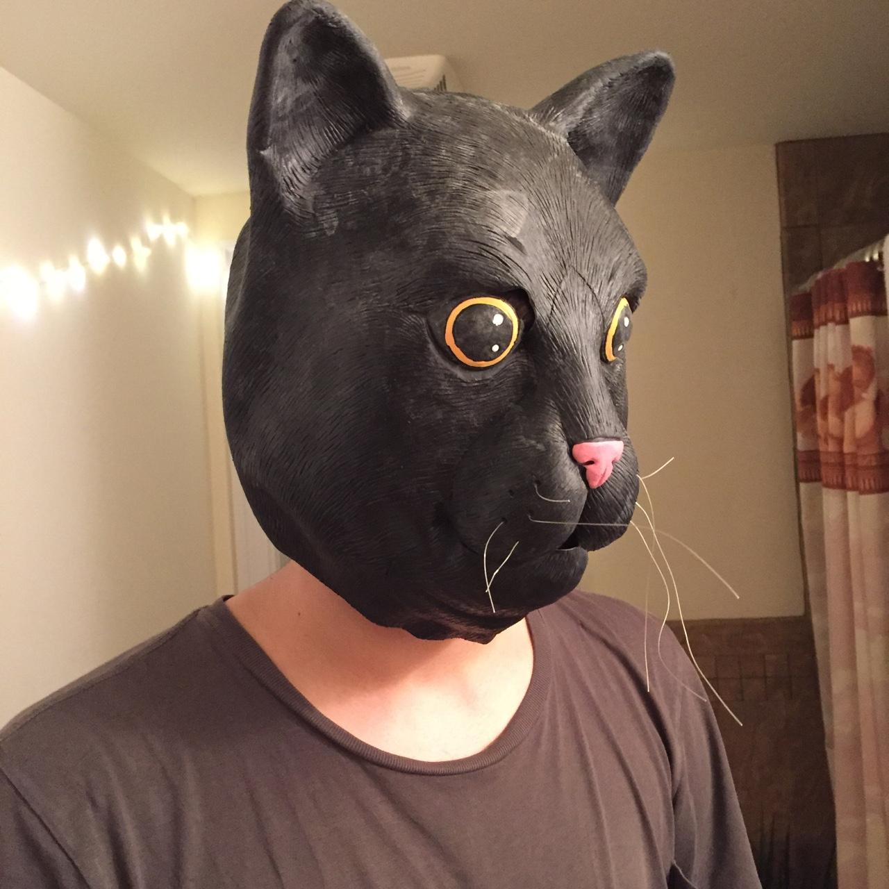 🖤Blsck Cat Mask🖤 One Size Black cat mask with... - Depop