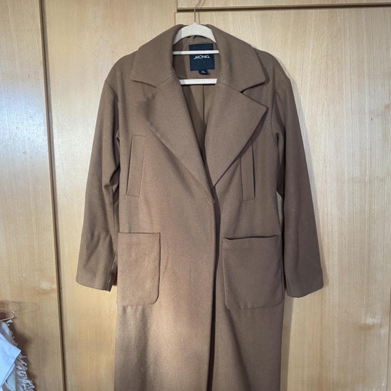 MONKI long camel coat! a really classy piece which... - Depop