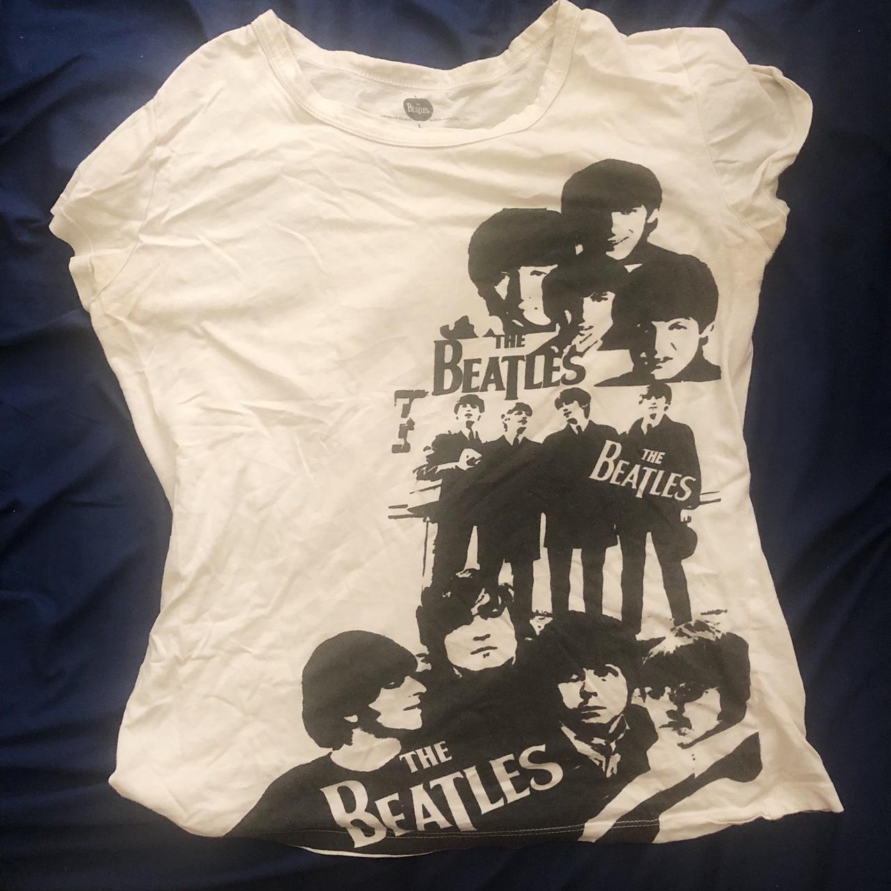 ‘THE BEATLES’ WHITE GRAPHIC TEE 🎶 SIZE: LP... - Depop