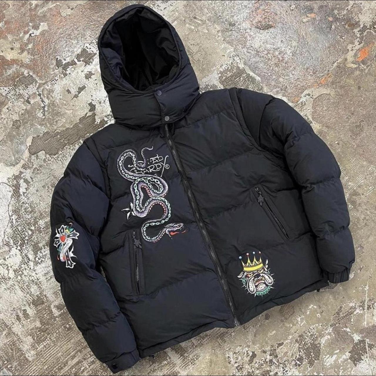 UNKNOWN ED HARDY PUFFER アンノウン エドハーディ ダウン - ダウン ...