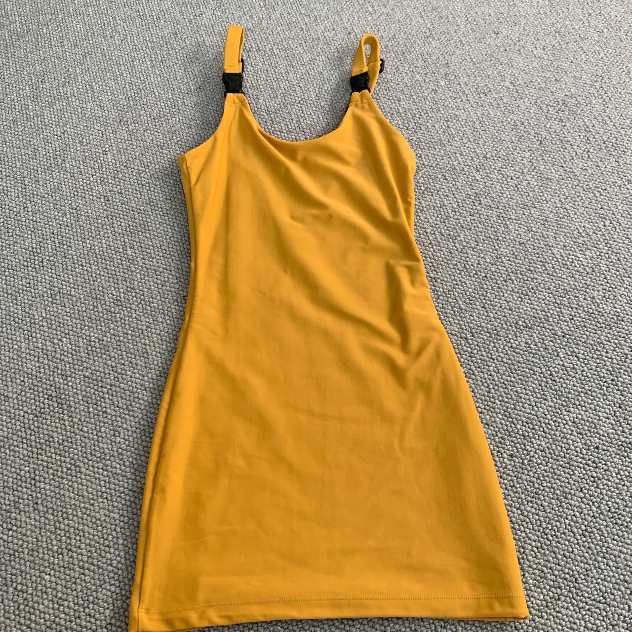 Bodycon dress Mustard yellow Size 6/8 #dress... - Depop