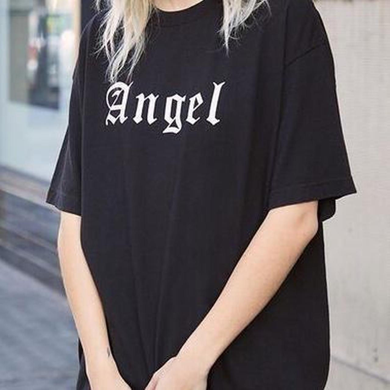 Brandy Melville Women's Black and White Tshirt Depop