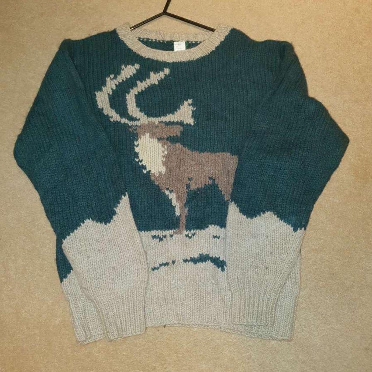 Men's Green and Brown Jumper | Depop