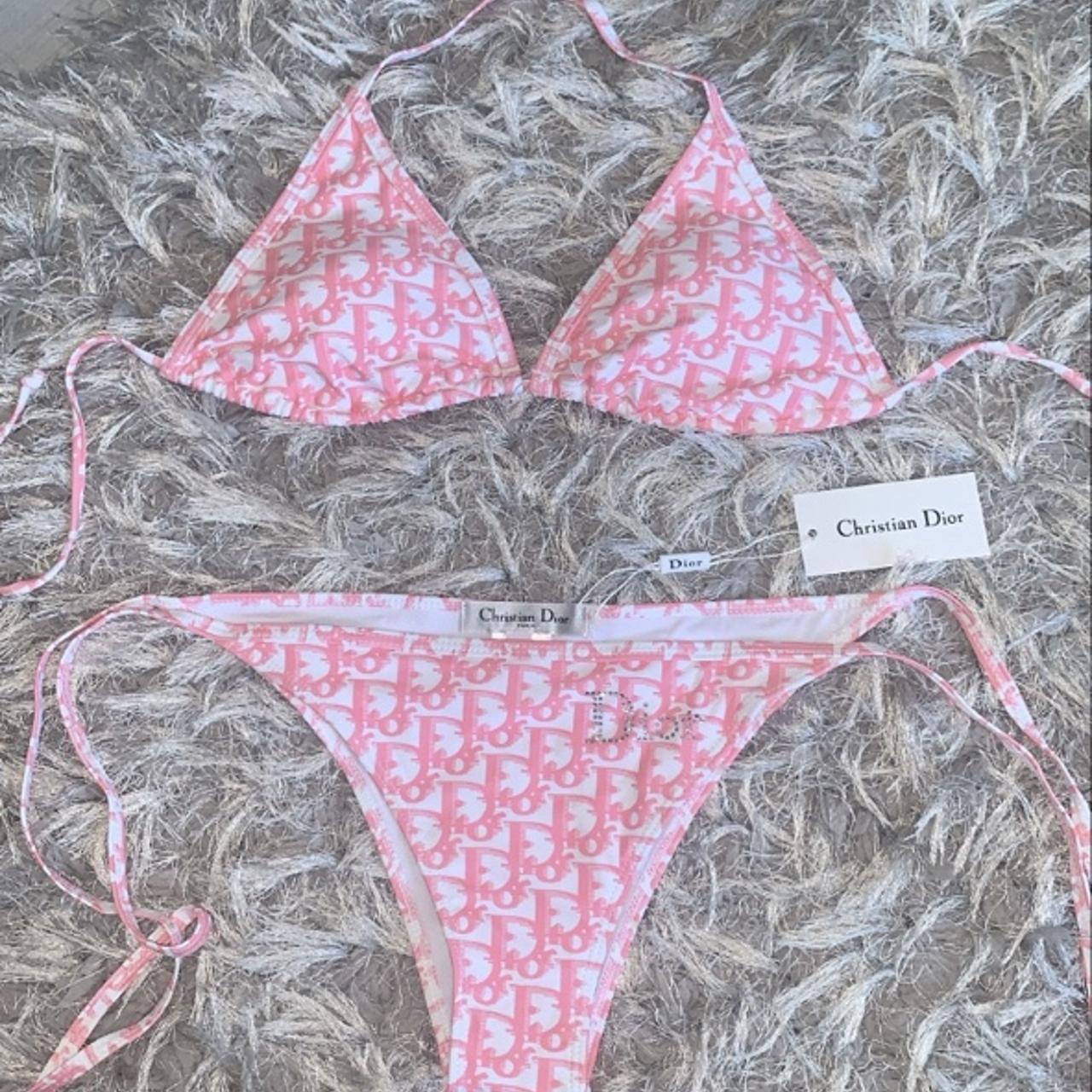 Pink monogram bikini Monogram bikini Brand new with... - Depop