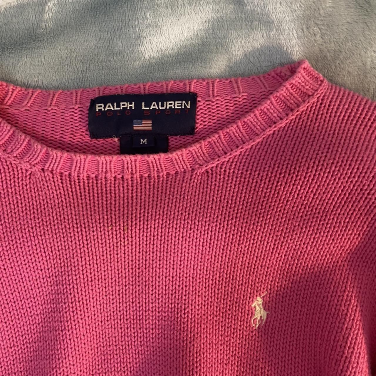 Ralph Lauren Women's Pink Sweatshirt | Depop