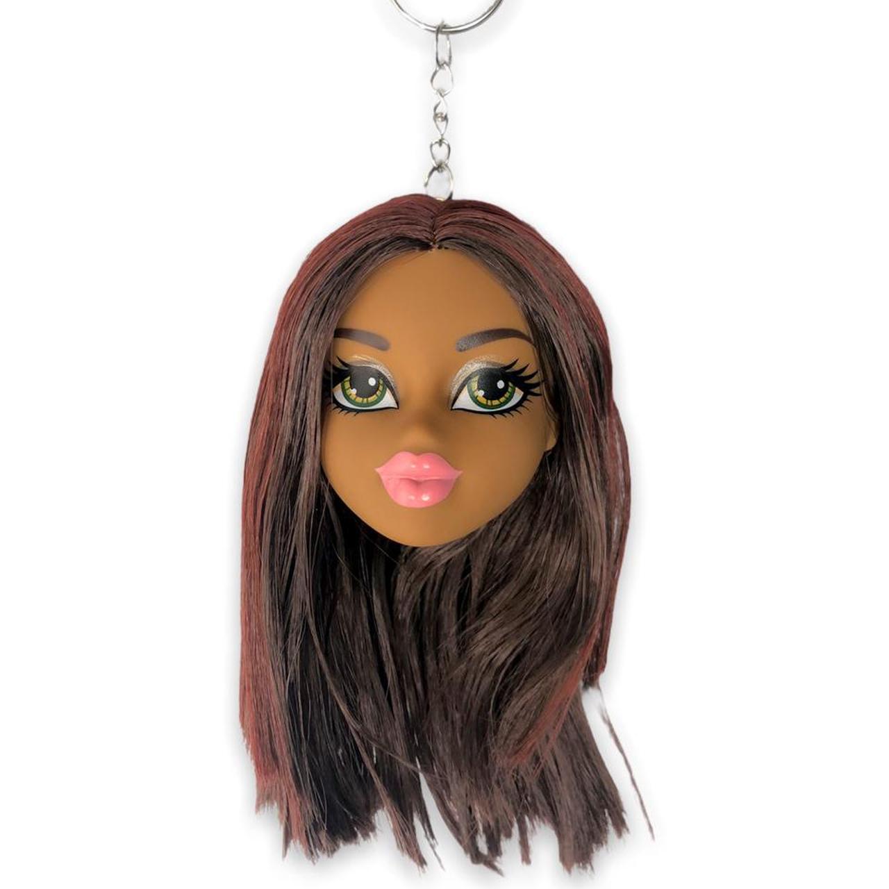 barbie head keychain