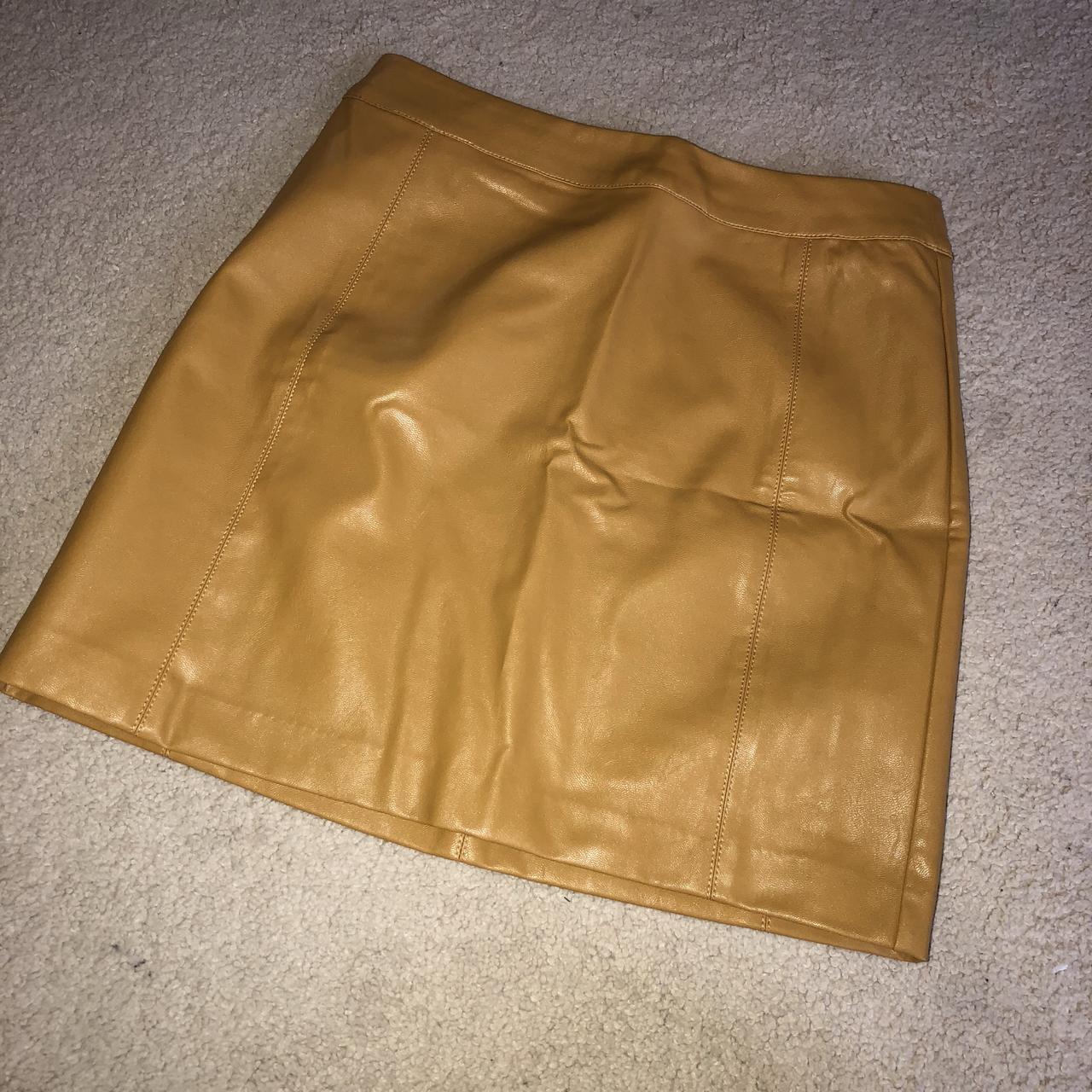 Oasis faux leather mini skirt clearance tan