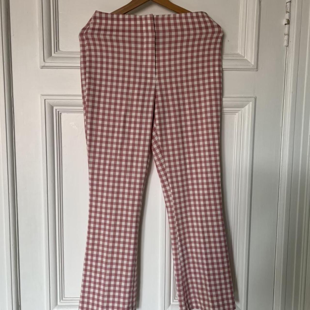 zara gingham trousers