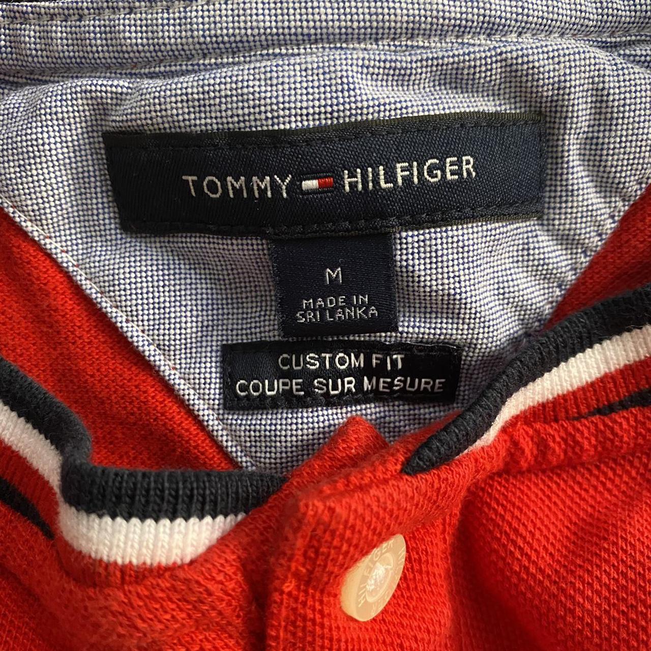 Tommy Hilfiger Red Polo Labeled Men’s M Length... - Depop