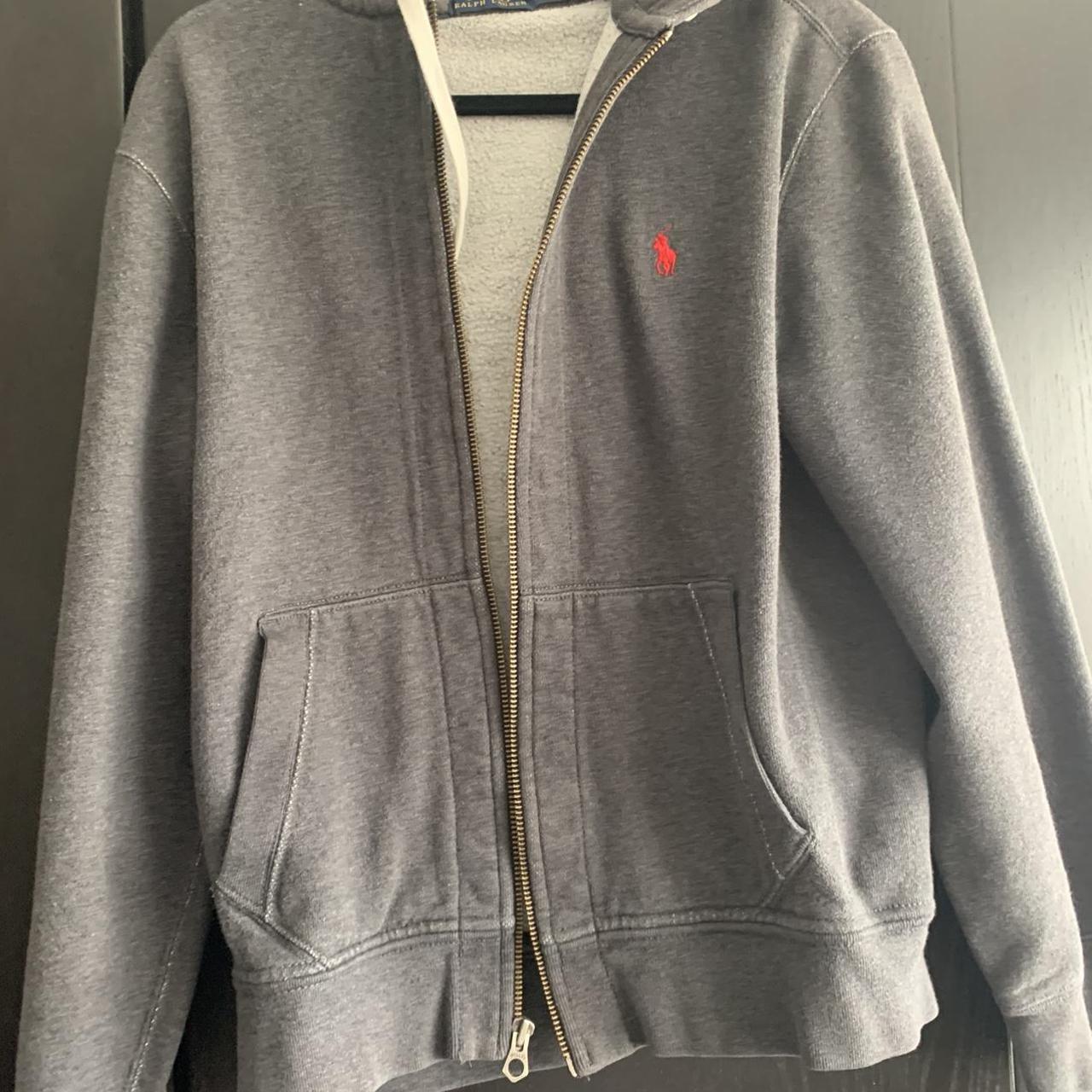 Ralph Lauren hoodie Grey Size m - Depop
