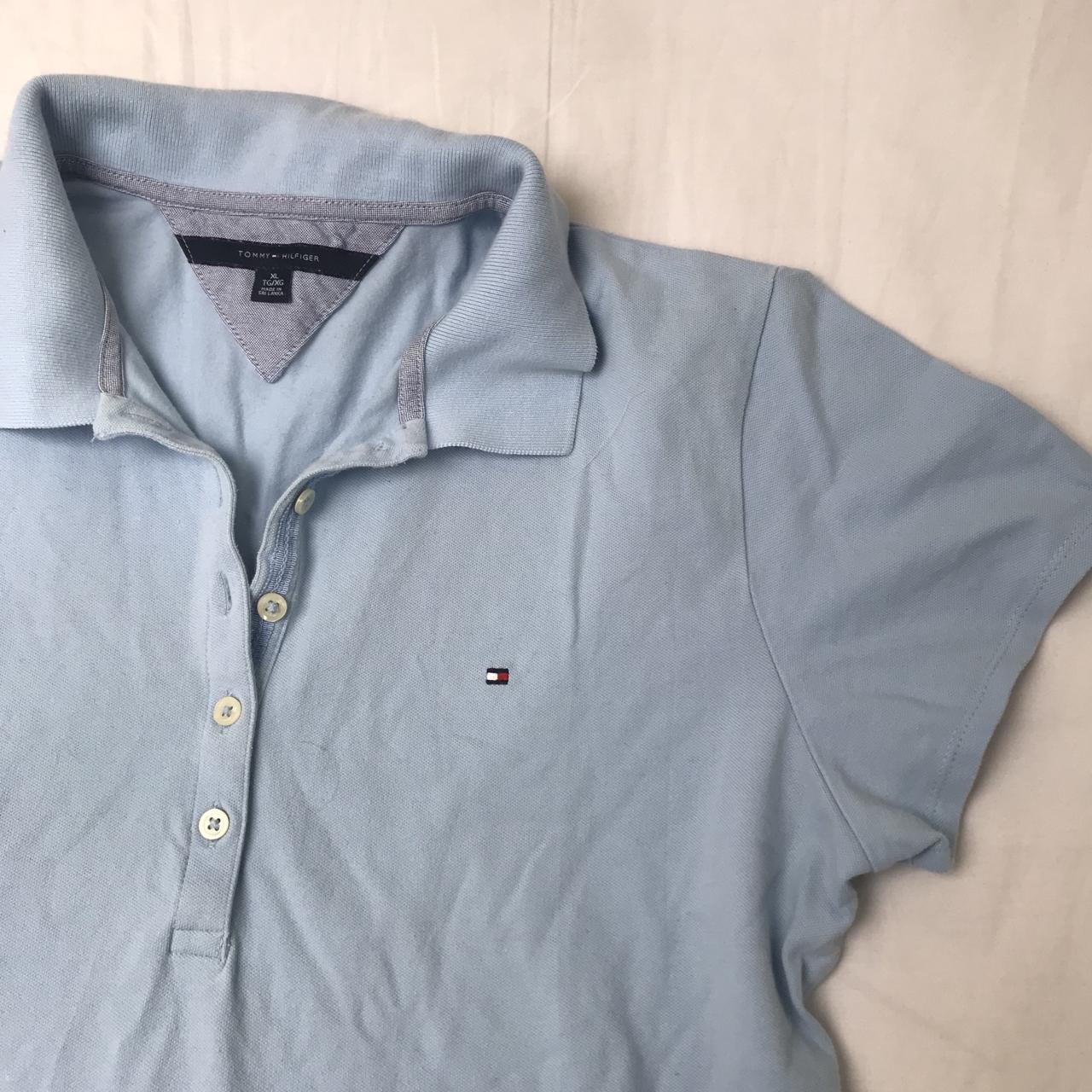 Baby blue tommy polo!! Amazing colour🦋 Message me... - Depop