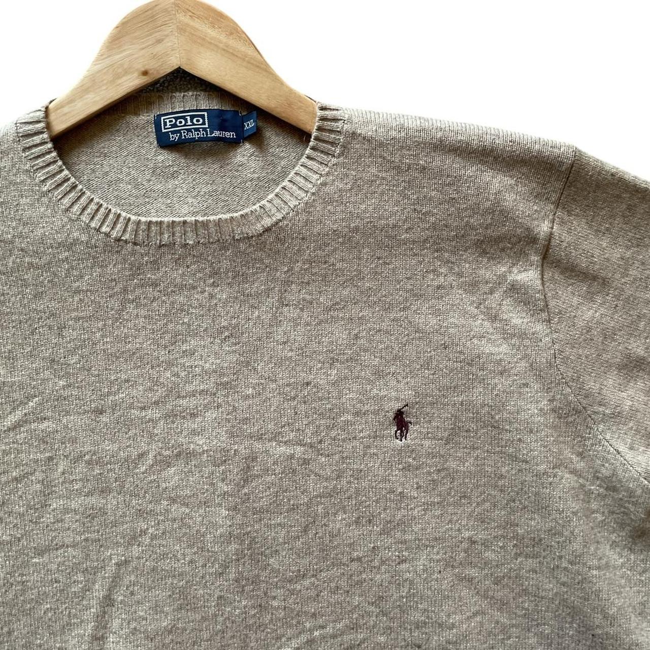 VINTAGE BEIGE POLO BY RALPH LAUREN 100% LAMBSWOOL... - Depop