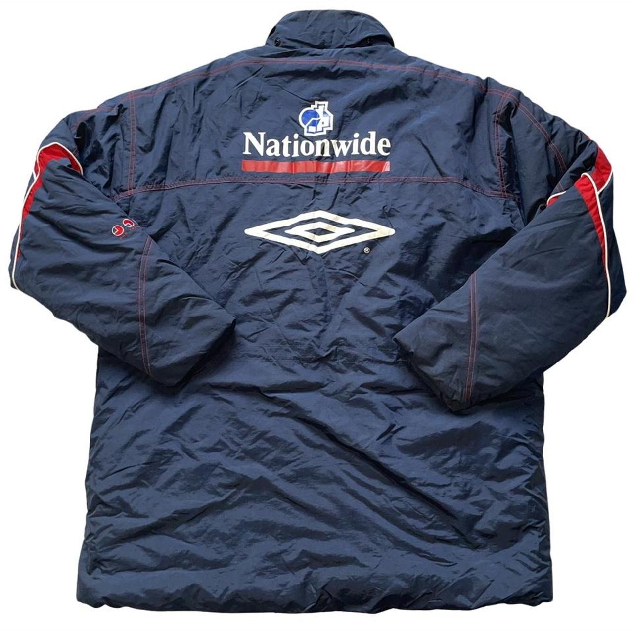 Umbro Men's Navy And Red Jacket | Depop